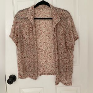100% silk blouse button up